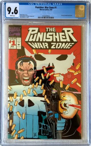 Cgc 9.  6 Punisher: War Zone 1.  Die - Cut Cover.  John Romita Jr Cover & Art.