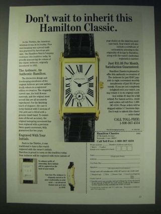 1989 Hamilton The Ardmore Watch Ad - Don 