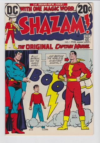Shazam 1 1973 Nm - 9.  2 Dc Origin & Return Of Captain Marvel C.  C.  Beck