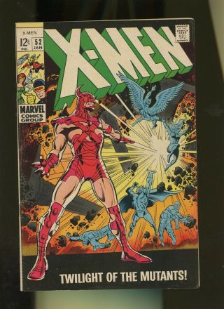 X - Men 52 Vg/fn 5.  0 1 Book Marvel Mutants Twilight Of The Mutants 1969
