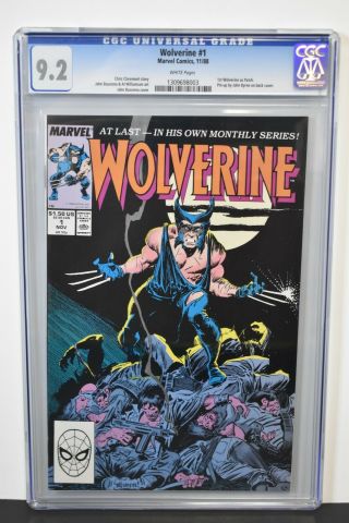 Wolverine 1 (1988) Cgc Graded 9.  2 John Buscema Cover Al Williamson Art