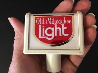 Old Milwaukee Light Beer Keg Tap Handles Knobs Small Red Almost Gone Man Cave