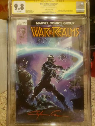 War Of The Realms 1 Variant Signed By Clayton Crain Cgc 9.  8