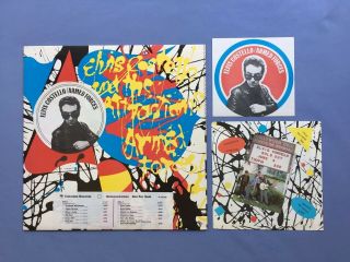 Elvis Costello Armed Forces Lp 1979 White Label Promo With 7 " Single & Sticker