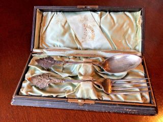 Antique Sterling Silver A.  B.  Griswold & Co Orleans Dinner Fork & Spoon