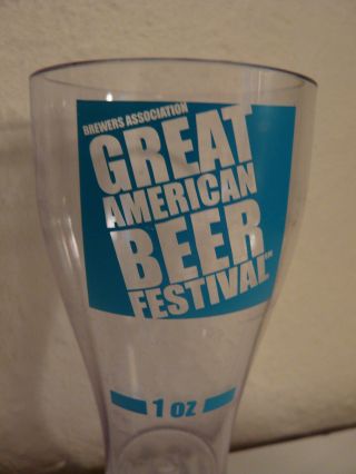 GABF Glass Great American Beer Festival Plastic Taster - Denver,  Colorado 2