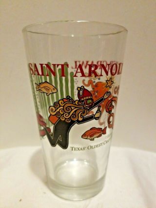 Saint Arnold Brewery Pub Crawl Pint Beer Glass - Texas 