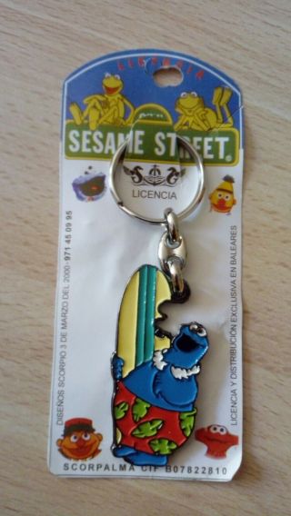 Keychain Sesame Street Triki Cookie Monster Henson