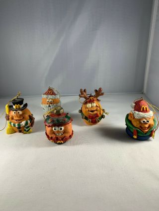 Mcnuggets " A Merry Mcnugget Christmas " Vintage (1996) Ornament Set Of 5