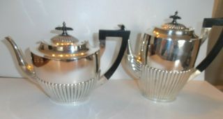 Elegant Set of Walker & Hall Sheffield Silver Plate Tea and Coffee Pots 4
