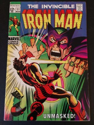 Iron Man 11 (1969,  Marvel) Mandarin,  7.  0 Fn/vf,  Owl 9,  Indeed Hot