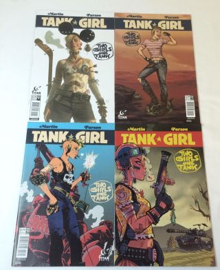 Titan Tank Girl - Two Girls One Tank Comics 1 2 3 4 Full Set