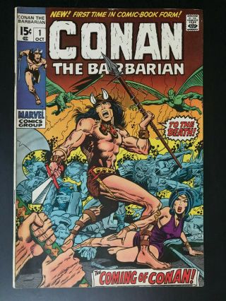 Conan The Barbarian 1 1970 First Printing Marvel Comic Book 1st Conan Avengers