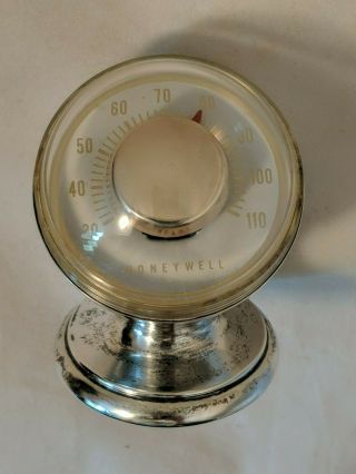 Vintage Mid - Century Tiffany & Co.  Sterling Silver Desk Thermometer Paperweight
