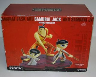 Samurai Jack Aku Training Progression Statue Cartoon Network Le Of 2,  500 Rare