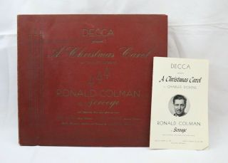 78 Rpm Decca Charles Dickens A Christmas Carol By Ronald Coleman As Scrooge