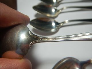 6 sterling silver teaspoons Watson Martha Washington pattern 5.  5 toz 3