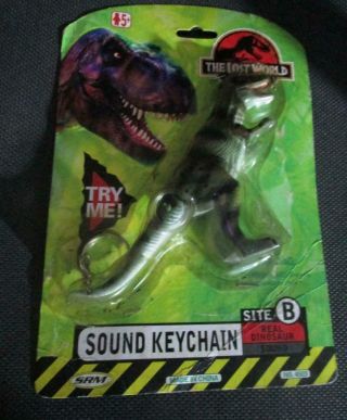 1997 The Lost World Jurassic Park Dinosaur Sound Keychain Keyring 4 " 3 Retired