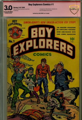 Boy Explorers Comics 1 Cbcs 3.  0 Kirby Signature.