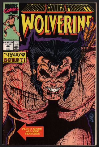 1990 Marvel Comics Presents 46 Wolverine Signed Rob Liefeld Cover Art / X - Men