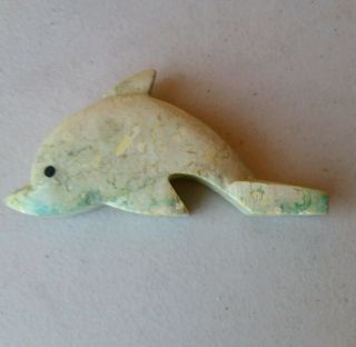 Dolphin,  Solid Stone Hand Carved Marble Multi Colored Dolphin Unique