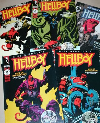 Hellboy Seed Of Destruction 1 2 3 4 Complete 1994 Vf/nm Dark Horse Comics,  Fcbd
