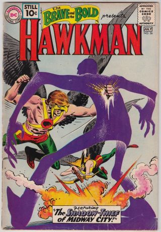 Brave And The Bold 36,  Dc Comics 1961,  Vg -,  Kubert Hawkman