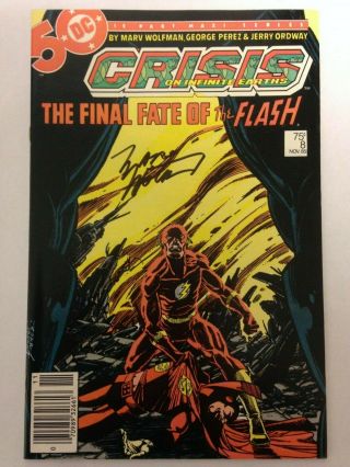 Crisis On Infinite Earths 8 Signed By Marv Wolfman Death Of Barry Allen Dc Key