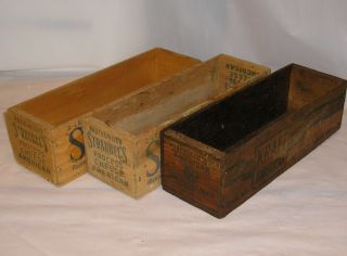 (3) Vintage Wooden Cheese Boxes - All 2 Lb Size - 2 Straubel 