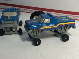TWO Vintage Hot Wheels BIG FOOT Ford Pickup Trucks Small Wheels ONE LARGE 3