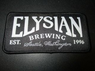 Elysian Brewing Company Black Border Logo Patch Iron On Craft Beer Brewery