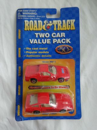 1997 Maisto 50yrs Road & Track No17 Nissan Mid - 4 & 300zx Gift Set Moc
