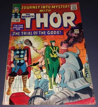 Journey Into Mystery 116 1965 4.  5 (vg, ) Trial Of Thor And Loki - Bv$32 45 Off