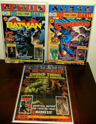 Swamp Thing Halloween Horror 1 Batman 3 Superman 3 Walmart 100 Page Comic Giant