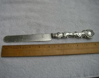 Scarce George Shiebler Sterling Rococo (1888) Dinner Knife - 10 1/8 Inch - No Mono