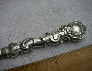 SCARCE George Shiebler Sterling ROCOCO (1888) DINNER KNIFE - 10 1/8 Inch - No mono 3