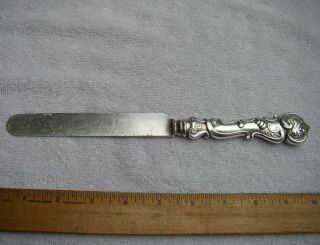 SCARCE George Shiebler Sterling ROCOCO (1888) DINNER KNIFE - 10 1/8 Inch - No mono 4