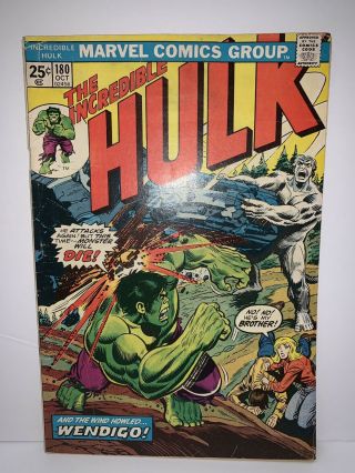 The Incredible Hulk 180 - 1st Appearance Of Wolverine,  5.  5 Fn -