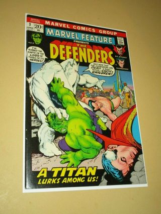 1972 Marvel Feature 3 3rd Defenders App.  Dr Strange Hulk Real