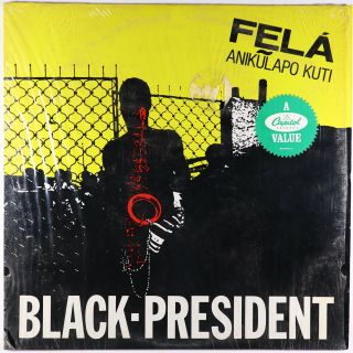 Fela Anikulapo Kuti - Black President Lp - Capitol Vg,  Shrink