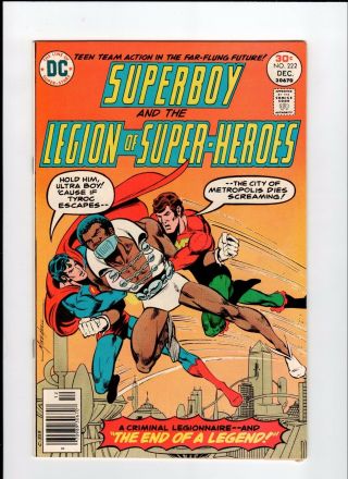 Dc Superboy And The Legion Of - Heroes 222 1976 Vf/nm Vintage Comic