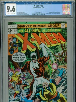 1978 Marvel X - Men 109 1st Appearance Weapon Alpha Guardian Cgc 9.  6 Ow - W Box9