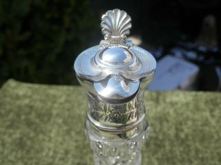 STUNNING VICTORIAN REGENCY STYLE CRYSTAL AND SILVER PLATE CLARET JUG CIRCA 1850 4