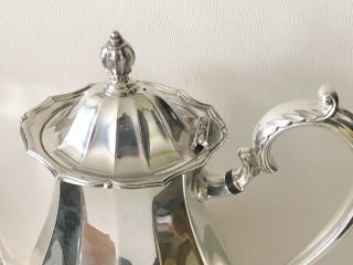 Webster Wilcox English Flutes International SilverPlate Teapot 8001 Coffee Pot 3