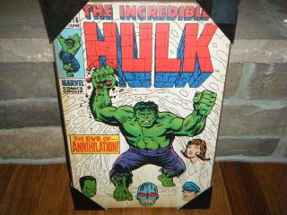 Vintage 1969 The Incredible Hulk Marvel Comic 116 Cover Wood Plaque 13 " X 19 "