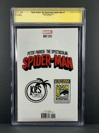 Peter Parker Spectacular Spider - man 1 CGC 9.  8 KRS Virgin - Lee/Liefeld/Artgerm 2