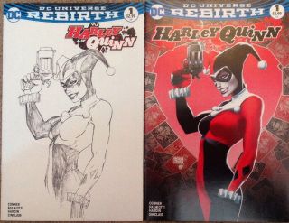 Harley Quinn 1 Rebirth Variant Michael Turner Aspen Color And Sketch Covers