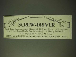 1900 Smith & Wesson Screw - Driver Ad