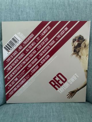 Red by Taylor Swift Vinyl Record (Oct - 2012,  Big Machine Records) 5
