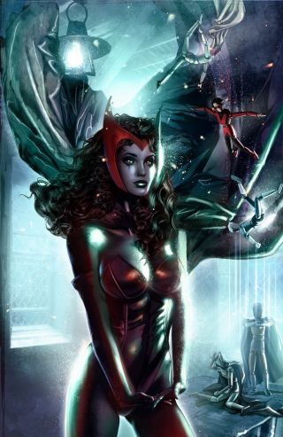 Greg Horn Signed Marvel Comic Avengers Hero Art Print Scarlet Witch